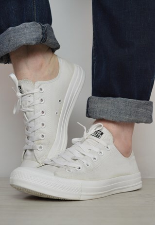 VINTAGE 90S CONVERSE WHITE OX SHOES GRUNGE PREPPY RETRO