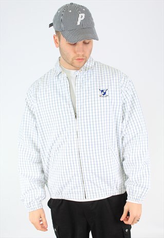 RALPH LAUREN POLO GOLF CHECKERED HARRINGTON BOMBER JACKET