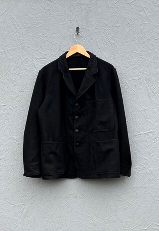 VINTAGE BLACK WOOL BLAZER JACKET