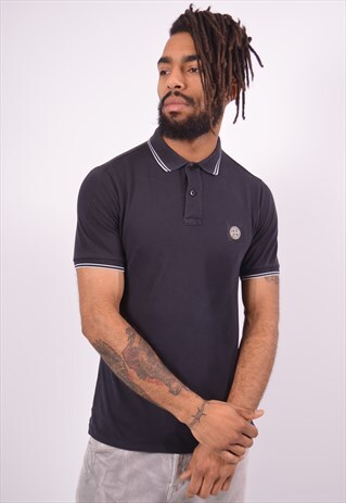 VINTAGE STONE ISLAND POLO SHIRT NAVY BLUE