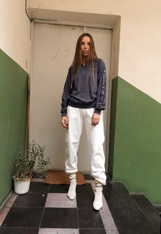 SUPER RARE VINTAGE CHAMPION LOGO TAPED TRACK TOP SWEATSHIRT