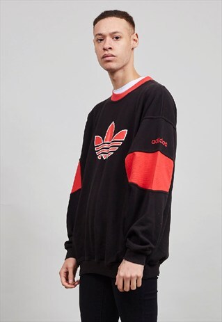 VINTAGE OVERSIZED 90'S MULTI COLOURED ADIDAS SWEATER