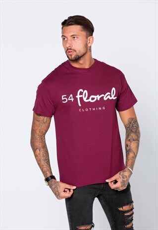 CORE LARGE GRAPHIC T-SHIRT - MAROON BURGUNDY