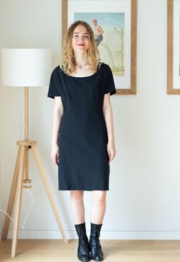 Black short sleeve little dress