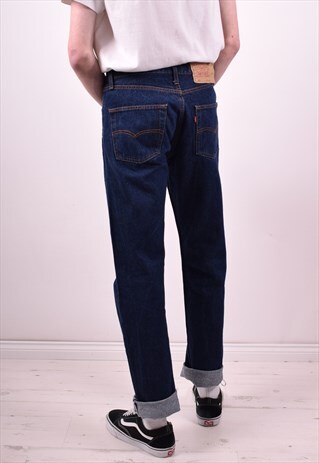 LEVI'S 501 MENS VINTAGE JEANS W34 L33 BLUE 90S
