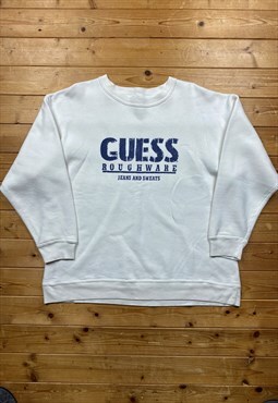 Vintage guess white made in USA sweatshirt medium 