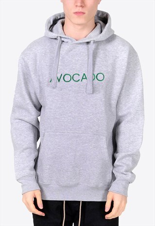 GREY AVOCADO HOODIE - EMBROIDERED