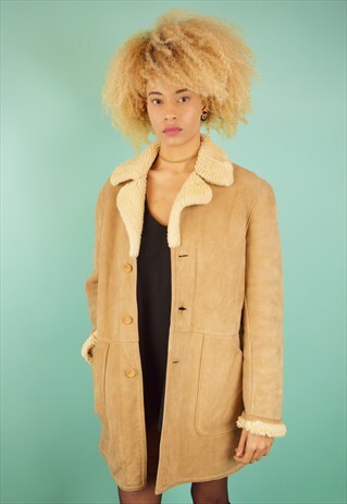 VINTAGE 90'S SHEARLING COAT