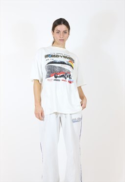 World of Wheels 90's Single Stitch T-shirt in White