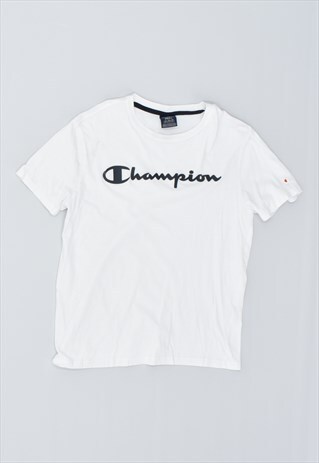 VINTAGE 90'S CHAMPION T-SHIRT TOP WHITE