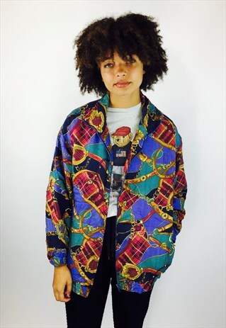 VINTAGE FESTIVAL 80S RAVE SILK WINDBREAKER JACKET