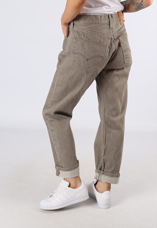 LEVIS 501'S DENIM JEANS BOYFRIEND HIGH WAISTED 10 - 12 (D83D