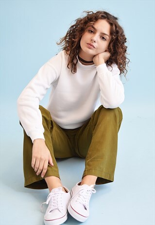 NEW SLOUCHY ATHLEISURE BASICS NEUTRAL SWEATSHIRT JUMPER