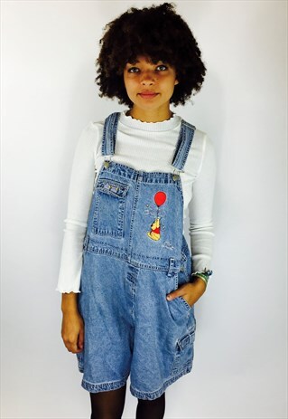 DISNEY EMBROIDERED VINTAGE DENIM DUNGAREES