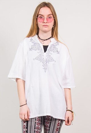 VINTAGE 90'S EMBROIDERED HIPPIE TOP