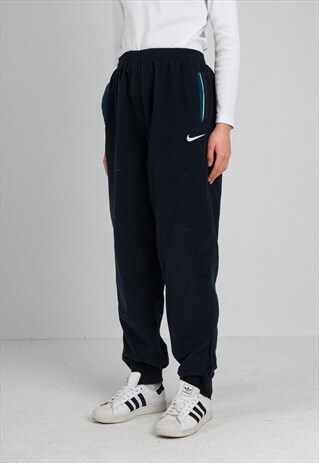 VINTAGE RETRO NAVY NIKE TRACK BOTTOMS JOGGERS