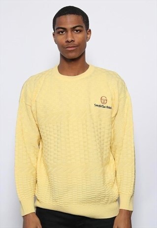 VINTAGE SERGIO TACCHINI LOGO JUMPER YELLOW