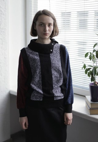 VINTAGE 90'S MULTI COLOUR KNITTED JUMPER