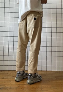 Vintage MOSCHINO Jeans Denim Pants 90s Beige