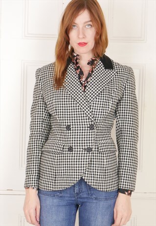 90S DOGTOOTH CHECK JACKET