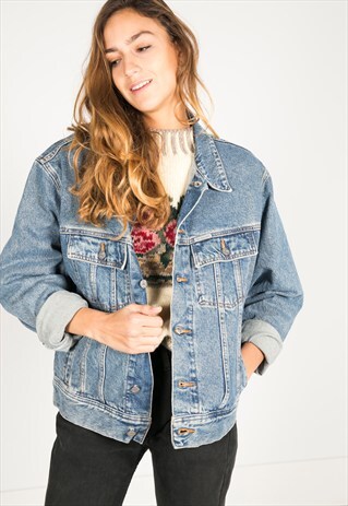 VINTAGE 80S CALVIN KLEIN DENIM JACKET / R1212