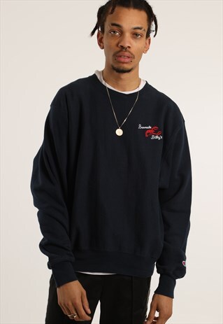 VINTAGE CHAMPION EMBROIDERED LOGO SWEATSHIRT