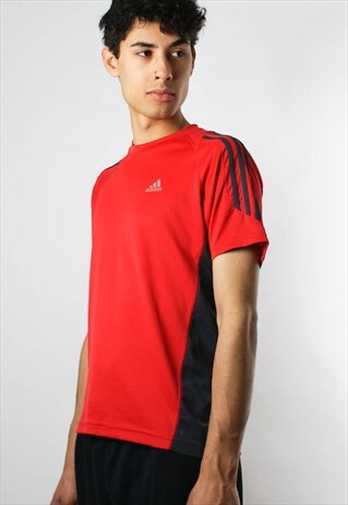 VINTAGE ADIDAS SPORTS T-SHIRT, CHEST LOGO