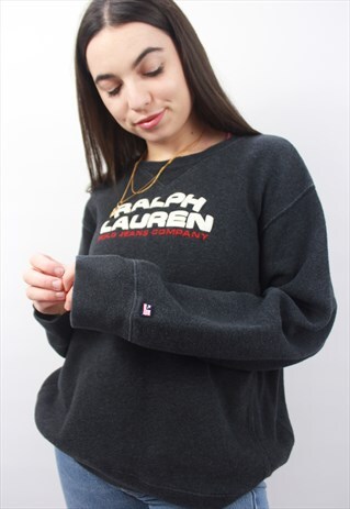 90'S RETRO RARE GREY SPELL-OUT SWEATSHIRT