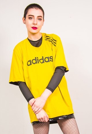 ADIDAS VINTAGE 90'S YELLOW OVERSIZED T-SHIRT
