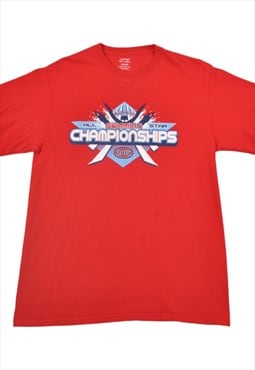 Vintage Swimming Championships T-shirt Red Medium