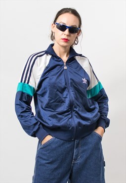 Adidas Vintage 70's track jacket bright zip up sweatshirt