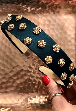 LAURA EMERALD EMBELLISHED HEADBAND