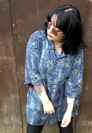 VINTAGE 90'S BHS ABSTRACT PRINT SHIRT
