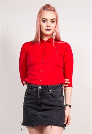 VINTAGE 90'S RED TOMMY HILFIGER SHIRT
