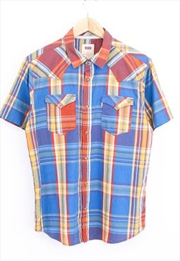 Vintage Levi's Check Shirt Multicolour Short Sleeve Retro 
