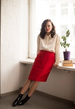 Vintage 90's Red Mini Skirt