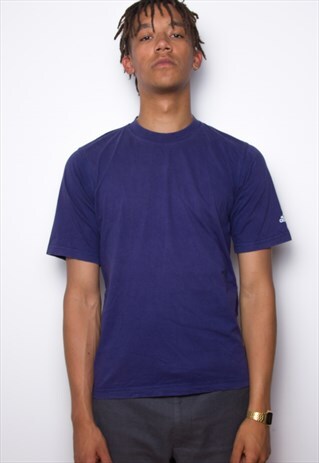 VINTAGE 90S ADIDAS NAVY SPORTS T-SHIRT