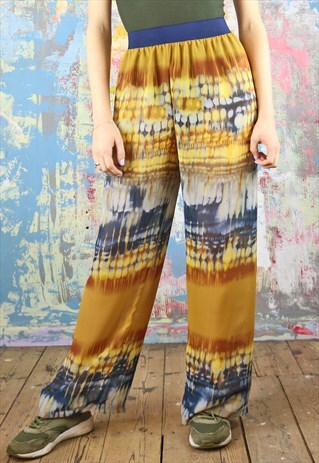 PANTS IN SEMI SHEER CHIFFON