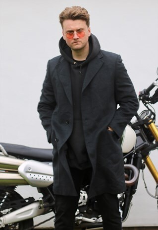 MAX LAURENS ITALIAN HEAVYWEIGHT WOOL TRENCH WINTER COAT