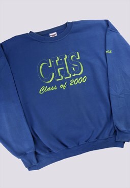 Vintage   Sweatshirt Blue XLarge CHS Crewneck