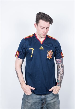 ADIDAS VINTAGE 1990S NAVY BLUE FOOTBALL SHIRT