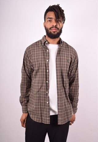 RALPH LAUREN MENS VINTAGE SHIRT LARGE MULTI CHECK 90S