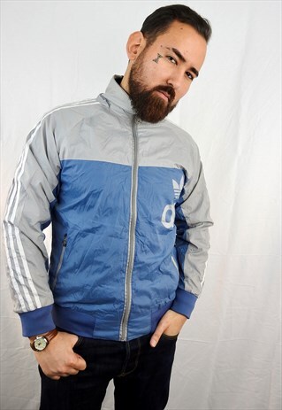 VINTAGE ADIDAS ZIPPED WINDBREAKER