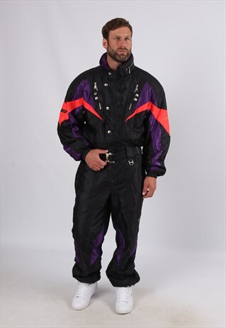 VINTAGE Y2K DESCENTE FULL SKI SUIT SNOW UK L 42 - 44" (6FH)