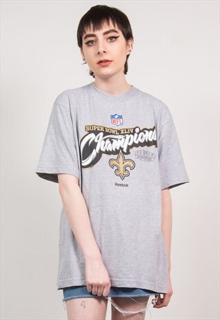 REEBOK SUPER BOWL T-SHIRT NFL NEW ORLEANS SAINTS