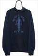 Vintage Golds Gym Graphic Navy Hoodie Womens