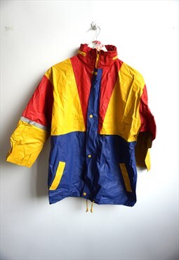 Vintage Raincoat Parka Windbreaker Jacket Rain Coat Track