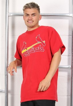 Vintage Majestic Cardinals T-Shirt in Red Crewneck Tee XL