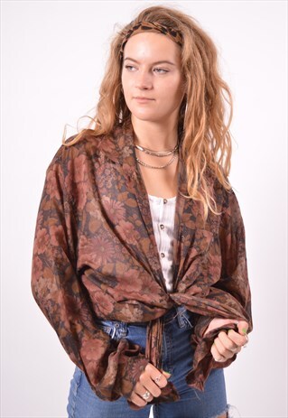 VINTAGE BENETTON SHIRT FLORAL MULTI