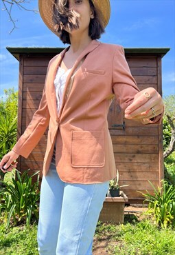 1990's vintage dusty rose light weight wool blazer